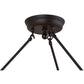 Meyda Lighting Barbury 36" 12-Light Textured Black Semi-flush Mount Ceiling Light With Amber Faux Candlelight