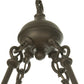 Meyda Lighting Barbury 48" 18-Light Wrought Iron Barbed Wire Chandelier With Amber Faux Candlelight
