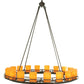Meyda Lighting Barbury 48" 18-Light Wrought Iron Barbed Wire Chandelier With Amber Faux Candlelight
