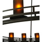Meyda Lighting Barbury 60" 20-Light Timeless Bronze Chandelier With Frosted Amber Shade Glass
