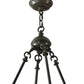 Meyda Lighting Barbury 60" 20-Light Timeless Bronze Chandelier With Frosted Amber Shade Glass