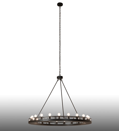 Meyda Lighting Barbury 60" 21-Light Textured Black Chandelier