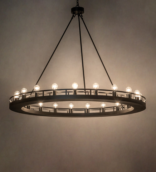 Meyda Lighting Barbury 60" 21-Light Textured Black Chandelier