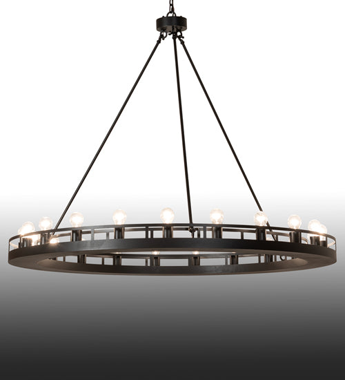 Meyda Lighting Barbury 60" 21-Light Textured Black Chandelier