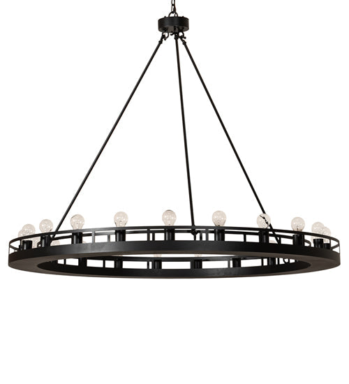 Meyda Lighting Barbury 60" 21-Light Textured Black Chandelier
