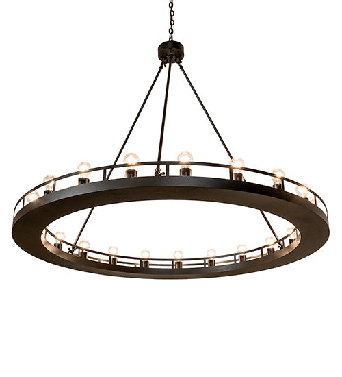 Meyda Lighting Barbury 60" 21-Light Textured Black Chandelier