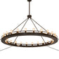 Meyda Lighting Barbury 72" 24-Light Phosphate Prime & Timeless Bronze Chandelier
