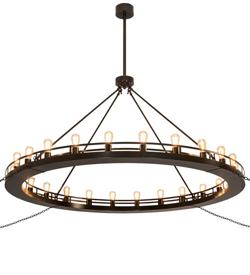 Meyda Lighting Barbury 72" 24-Light Phosphate Prime & Timeless Bronze Chandelier