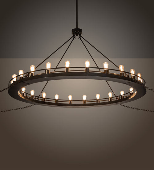 Meyda Lighting Barbury 72" 24-Light Phosphate Prime & Timeless Bronze Chandelier