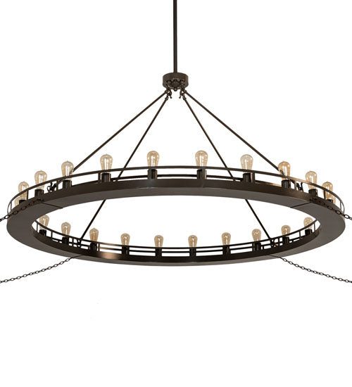 Meyda Lighting Barbury 72" 24-Light Phosphate Prime & Timeless Bronze Chandelier