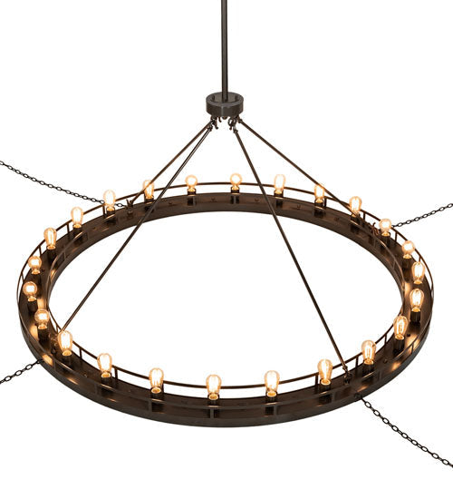 Meyda Lighting Barbury 72" 24-Light Phosphate Prime & Timeless Bronze Chandelier