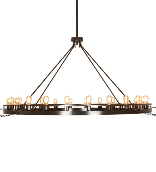 Meyda Lighting Barbury 72" 24-Light Phosphate Prime & Timeless Bronze Chandelier