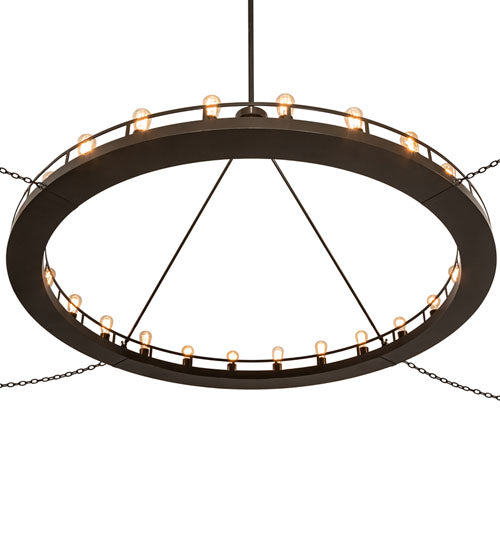 Meyda Lighting Barbury 72" 24-Light Phosphate Prime & Timeless Bronze Chandelier