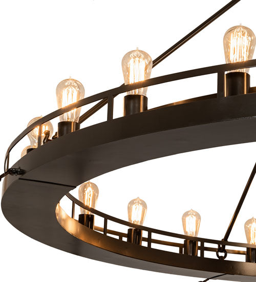 Meyda Lighting Barbury 72" 24-Light Phosphate Prime & Timeless Bronze Chandelier