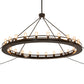 Meyda Lighting Barbury 72" 24-Light Phosphate Prime & Timeless Bronze Chandelier