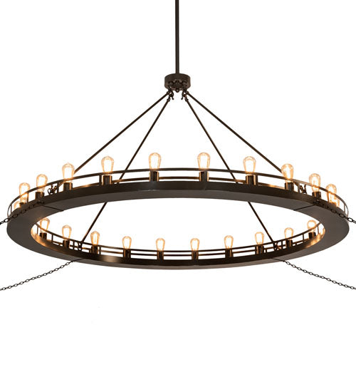 Meyda Lighting Barbury 72" 24-Light Phosphate Prime & Timeless Bronze Chandelier