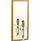 Meyda Lighting Barfleur 8" Brass Tint Wall Sconce With Satin Cream Textrene Shade