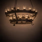 Meyda Lighting Barnstable 72" 30-Light 2-Tier Bronze Chandelier With Clear Seeded Shade Glass