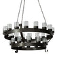 Meyda Lighting Barnstable 72" 30-Light 2-Tier Bronze Chandelier With Clear Seeded Shade Glass