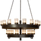 Meyda Lighting Barnstable 72" 30-Light 2-Tier Bronze Chandelier With Clear Seeded Shade Glass