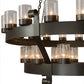 Meyda Lighting Barnstable 72" 30-Light 2-Tier Bronze Chandelier With Clear Seeded Shade Glass