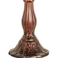 Meyda Lighting Baroque 13" Mahogany Bronze Mini Table Lamp With Multi-Colored Shade Glass