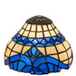 Meyda Lighting Baroque 7" Beige & Blue Shade Glass