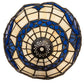 Meyda Lighting Baroque 7" Beige & Blue Shade Glass