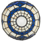 Meyda Lighting Baroque 7" Blue & Beige Shade Glass