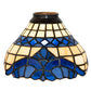 Meyda Lighting Baroque 7" Blue & Beige Shade Glass