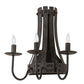 Meyda Lighting Barrel Stave 14" 3-Light Costello Black Wall Sconce
