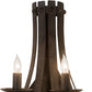 Meyda Lighting Barrel Stave 14" 3-Light Costello Black Wall Sconce