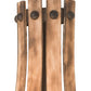 Meyda Lighting Barrel Stave 14" 3-Light Natural Wood & Costello Black Wall Sconce