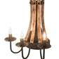 Meyda Lighting Barrel Stave 14" 3-Light Natural Wood & Costello Black Wall Sconce