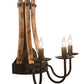 Meyda Lighting Barrel Stave 14" 3-Light Natural Wood & Costello Black Wall Sconce