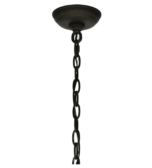 Meyda Lighting Barrel Stave 17" 3-Light Coffee Bean Madera Chandelier With Black Faux Candlelight