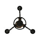 Meyda Lighting Barrel Stave 17" 3-Light Coffee Bean Madera Chandelier With Black Faux Candlelight