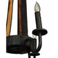 Meyda Lighting Barrel Stave 17" 3-Light Coffee Bean Madera Chandelier With Black Faux Candlelight