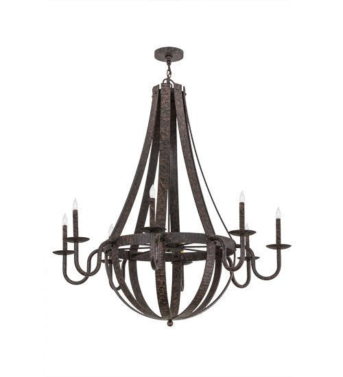 Meyda Lighting Barrel Stave 172321 48" 8-Light Coffee Bean Metallo Chandelier