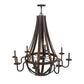 Meyda Lighting Barrel Stave 172321 48" 8-Light Coffee Bean Metallo Chandelier