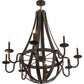 Meyda Lighting Barrel Stave 172321 48" 8-Light Coffee Bean Metallo Chandelier