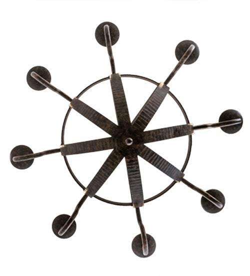 Meyda Lighting Barrel Stave 172321 48" 8-Light Coffee Bean Metallo Chandelier
