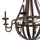 Meyda Lighting Barrel Stave 172321 48" 8-Light Coffee Bean Metallo Chandelier
