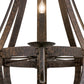 Meyda Lighting Barrel Stave 172321 48" 8-Light Coffee Bean Metallo Chandelier