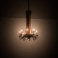 Meyda Lighting Barrel Stave 20" 9-Light Mahogany Bronze & Natural Wood Chandelier With Faux Candlelight