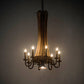Meyda Lighting Barrel Stave 20" 9-Light Natural Wood & Mahogany Bronze Madera Chandelier