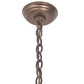 Meyda Lighting Barrel Stave 20" 9-Light Natural Wood & Mahogany Bronze Madera Chandelier
