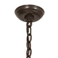 Meyda Lighting Barrel Stave 20" 9-Light Timeless Bronze & Charred Wood Madera Chandelier