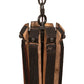 Meyda Lighting Barrel Stave 20" 9-Light Timeless Bronze & Charred Wood Madera Chandelier