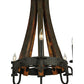 Meyda Lighting Barrel Stave 24" 8-Light Coffee Bean Madera Chandelier With Black Faux Candlelight